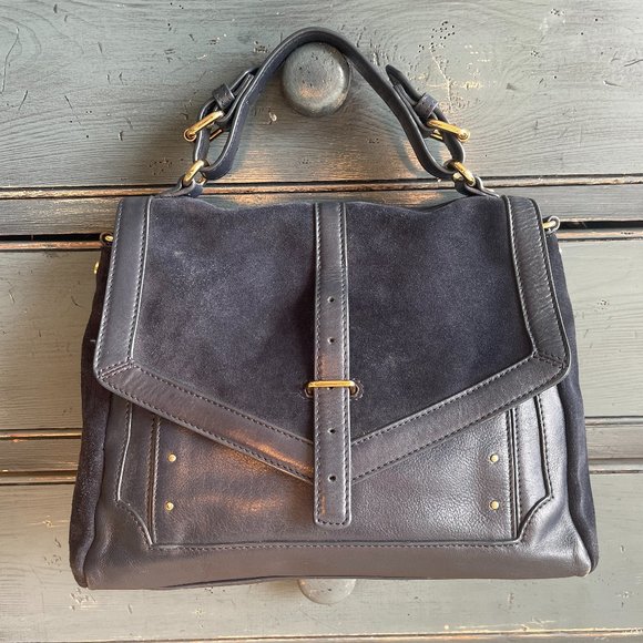 Tory Burch Medium Navy Satchel - Picture 3 of 15